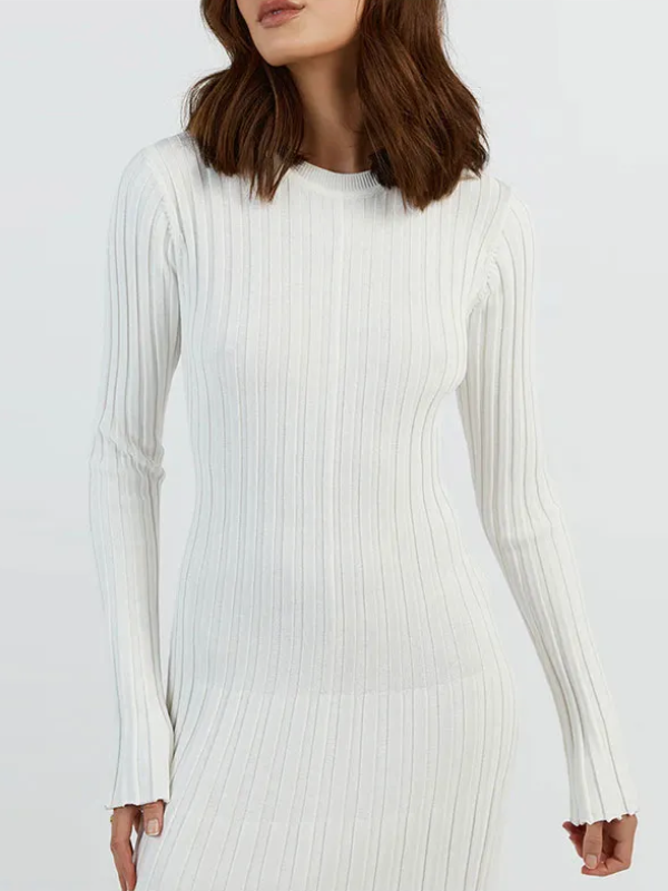 Gracie Gestricktes Maxikleid | Eng & schmeichelhaft