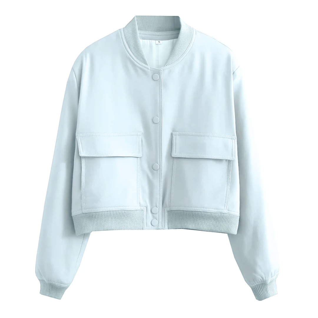 Crystal Cropped Varsity Jacke | Stilvoll & lässig