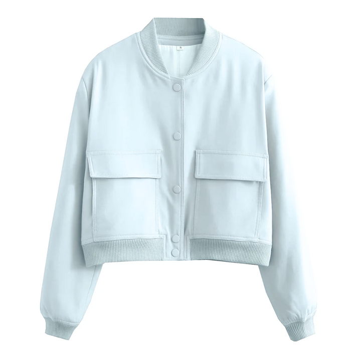Crystal Cropped Varsity Jacke | Stilvoll & lässig