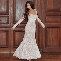 Maxikleid mit Spitze und Trägern - Lena