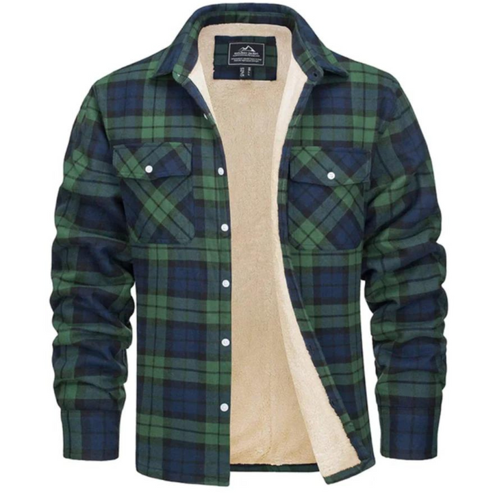 Fleece Gevoerde Geruite Herenjas – Arvid