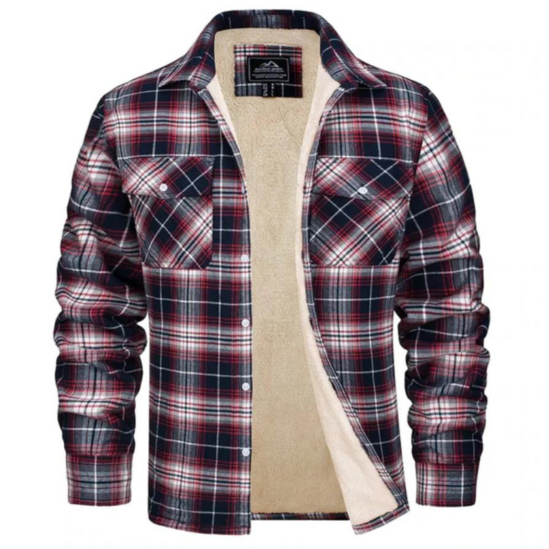 Fleece Gevoerde Geruite Herenjas – Arvid