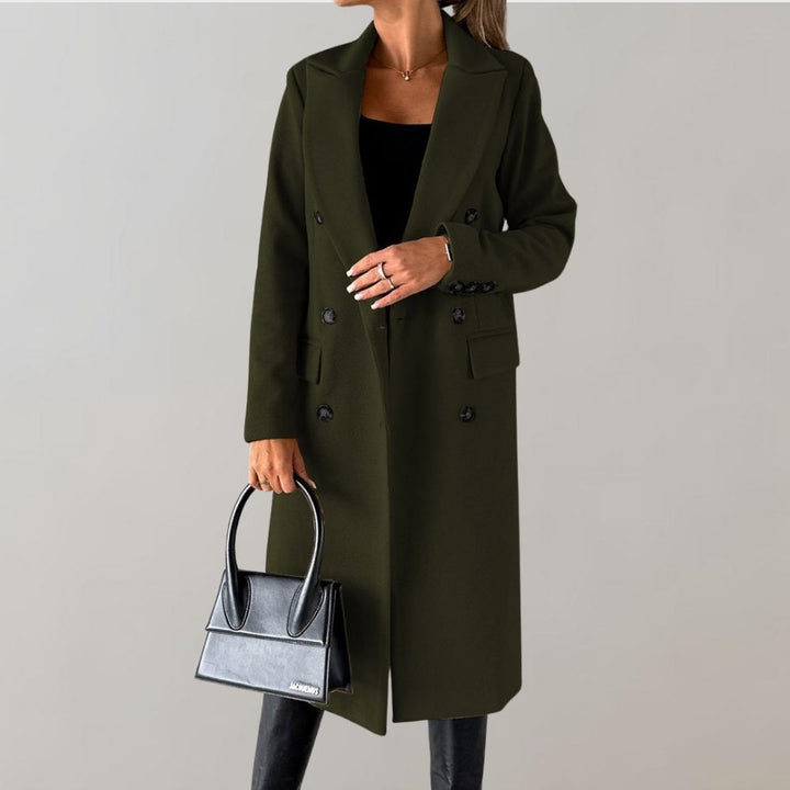 Stylish Long Winter Coat for Women - Elara