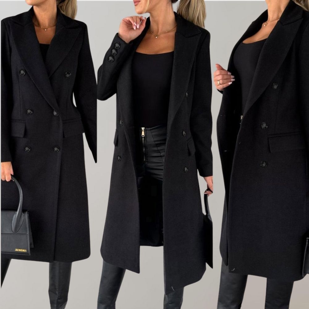 Stylish Long Winter Coat for Women - Elara
