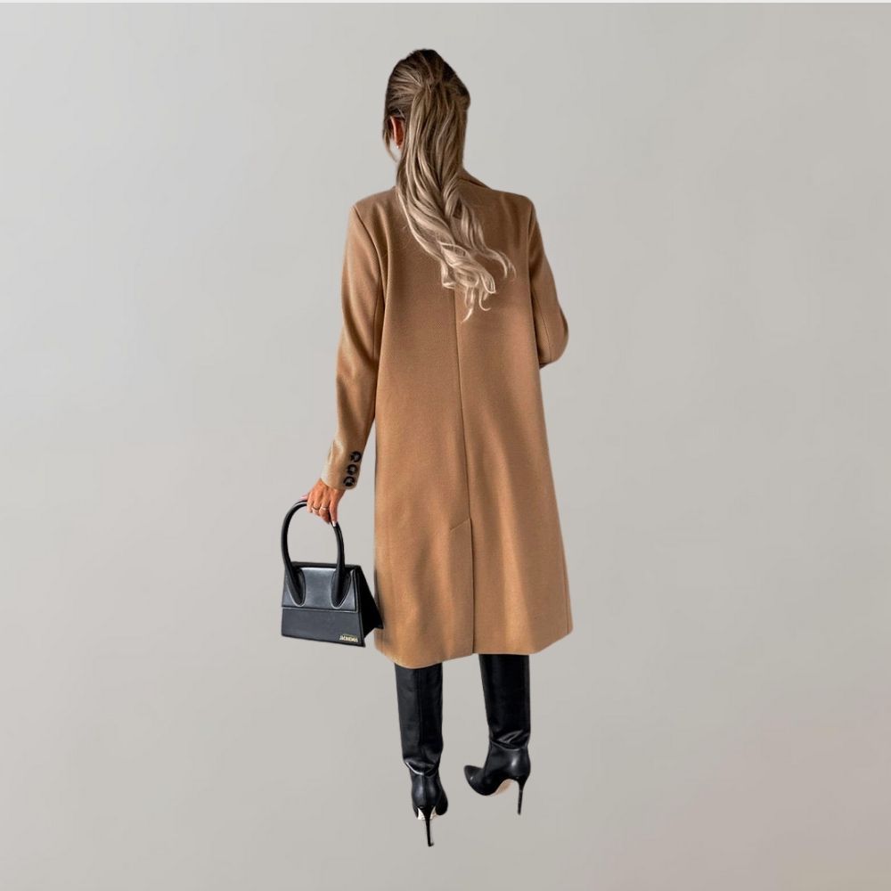 Stylish Long Winter Coat for Women - Elara