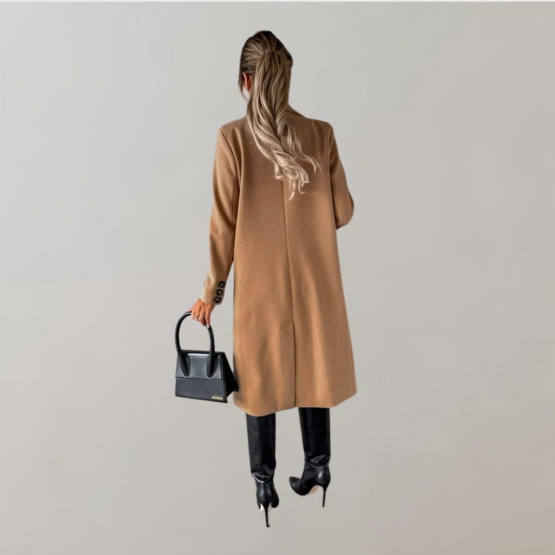 Stylish Long Winter Coat for Women - Elara