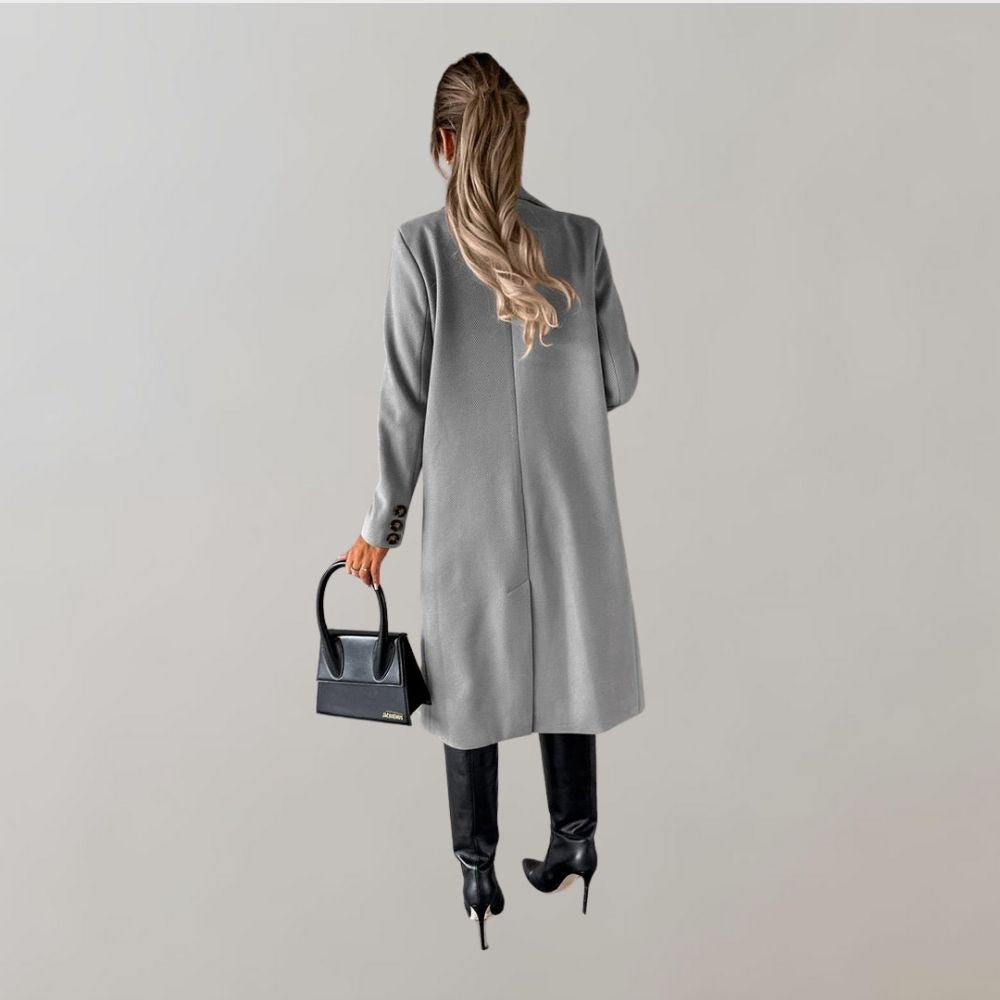 Stylish Long Winter Coat for Women - Elara