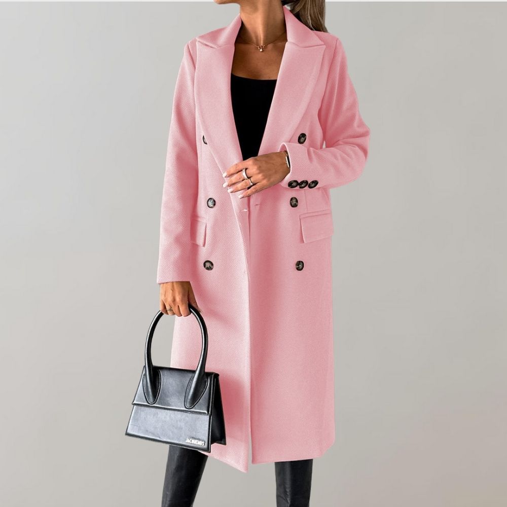 Stylish Long Winter Coat for Women - Elara