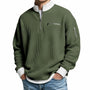 Men's Waffle-Knit Sweater with Quarter-Zip Collar 9