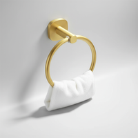 Wandmontierter Handtuchring Holz Aluminium - WoodenHalo