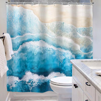 Wasserdichter Polyester Duschvorhang - Coastella