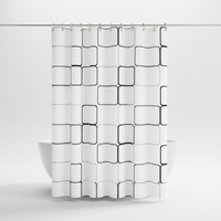 Wasserdichter Halbtransparenter Duschvorhang - HydroCurtix