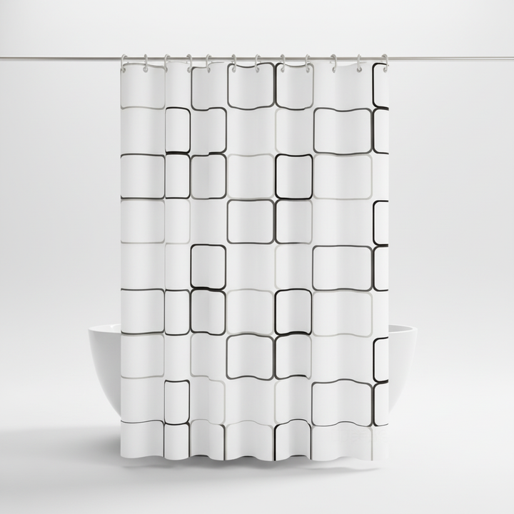 Wasserdichter Halbtransparenter Duschvorhang - HydroCurtix