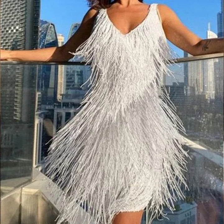 Stilvolles Minikleid mit Quasten - Celeste