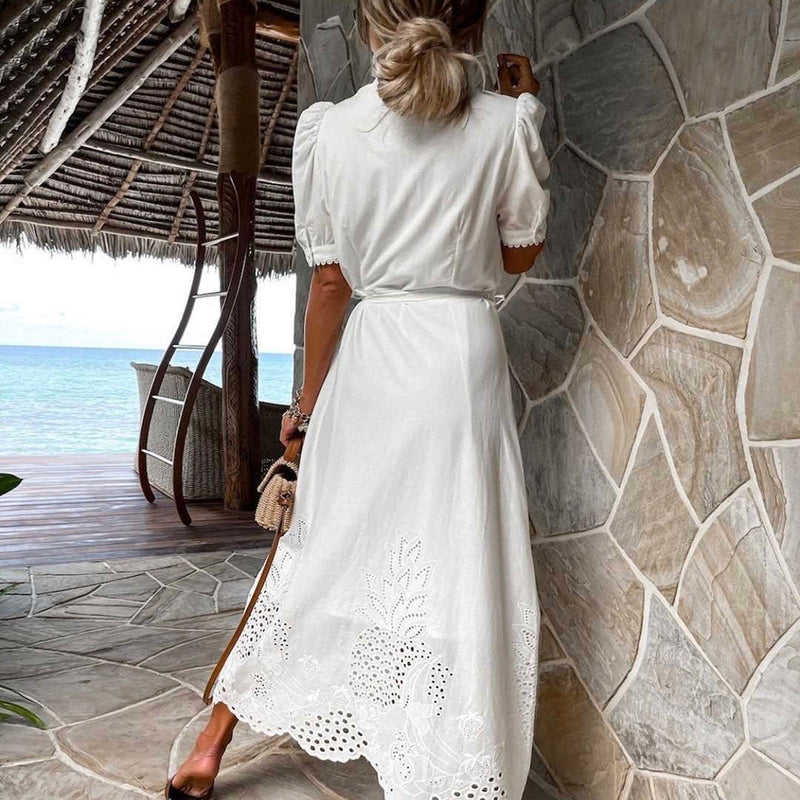 Maxikleid mit Stickerei – Celeste