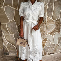 Maxikleid mit Stickerei – Celeste