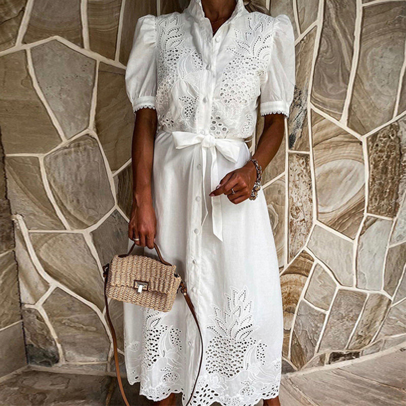 Maxikleid mit Stickerei – Celeste