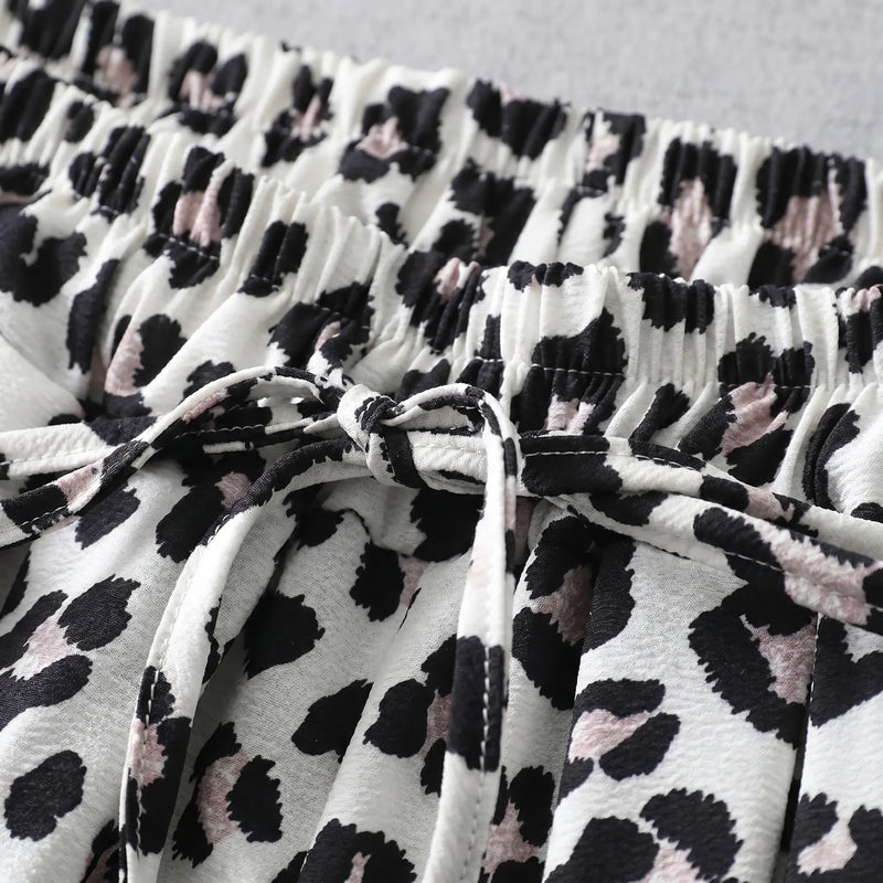 Wide-Leg Animal Print Trousers - Kendra