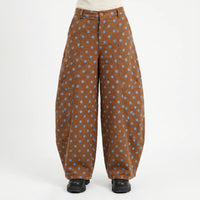 Wide Barrel Leg Trousers -  Mae