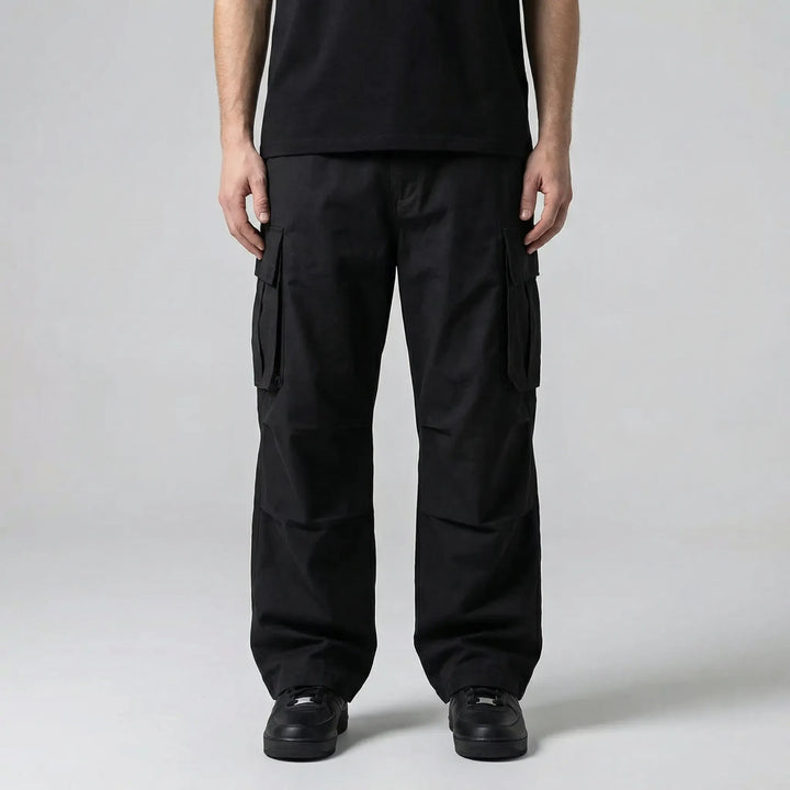 Wide Leg Cargo Trousers For Men - Clifton