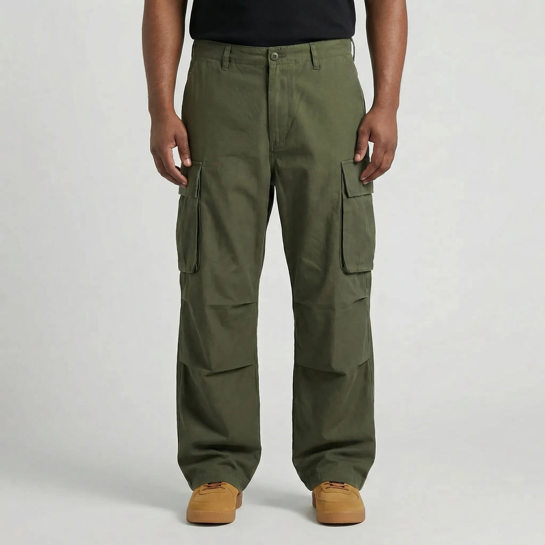 Wide Leg Cargo Trousers For Men - Clifton