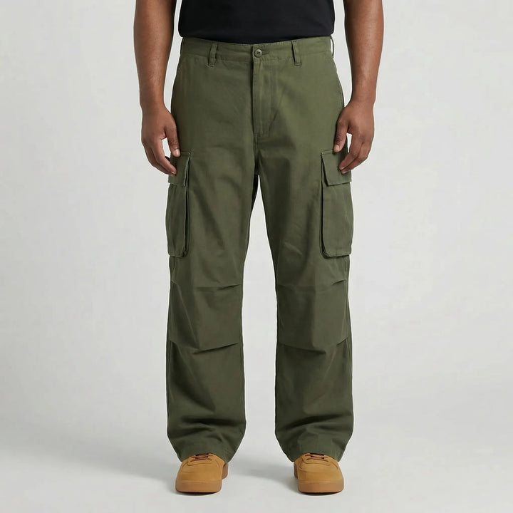 Wide Leg Cargo Trousers For Men - Clifton