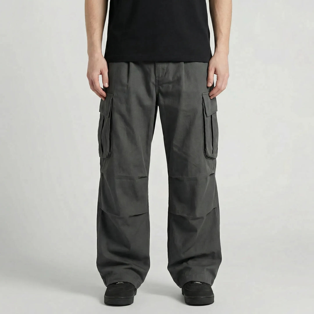 Wide Leg Cargo Trousers For Men - Clifton