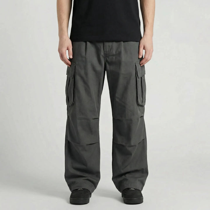 Wide Leg Cargo Trousers For Men - Clifton