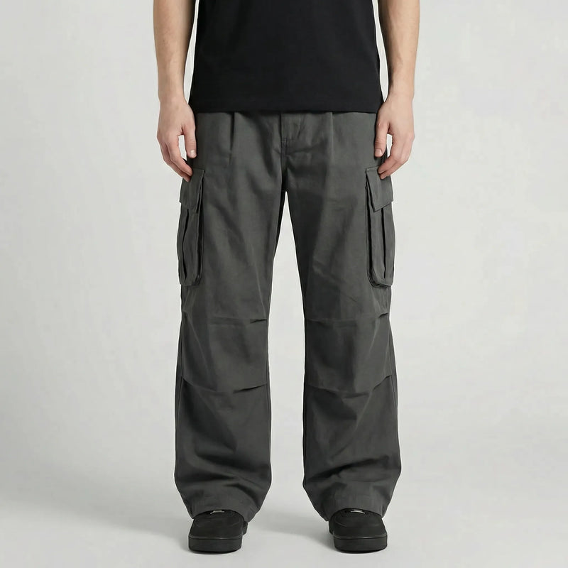 Wide Leg Cargo Trousers For Men - Clifton