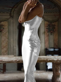 Sally Satin Dress | All eyes are on you with this dress