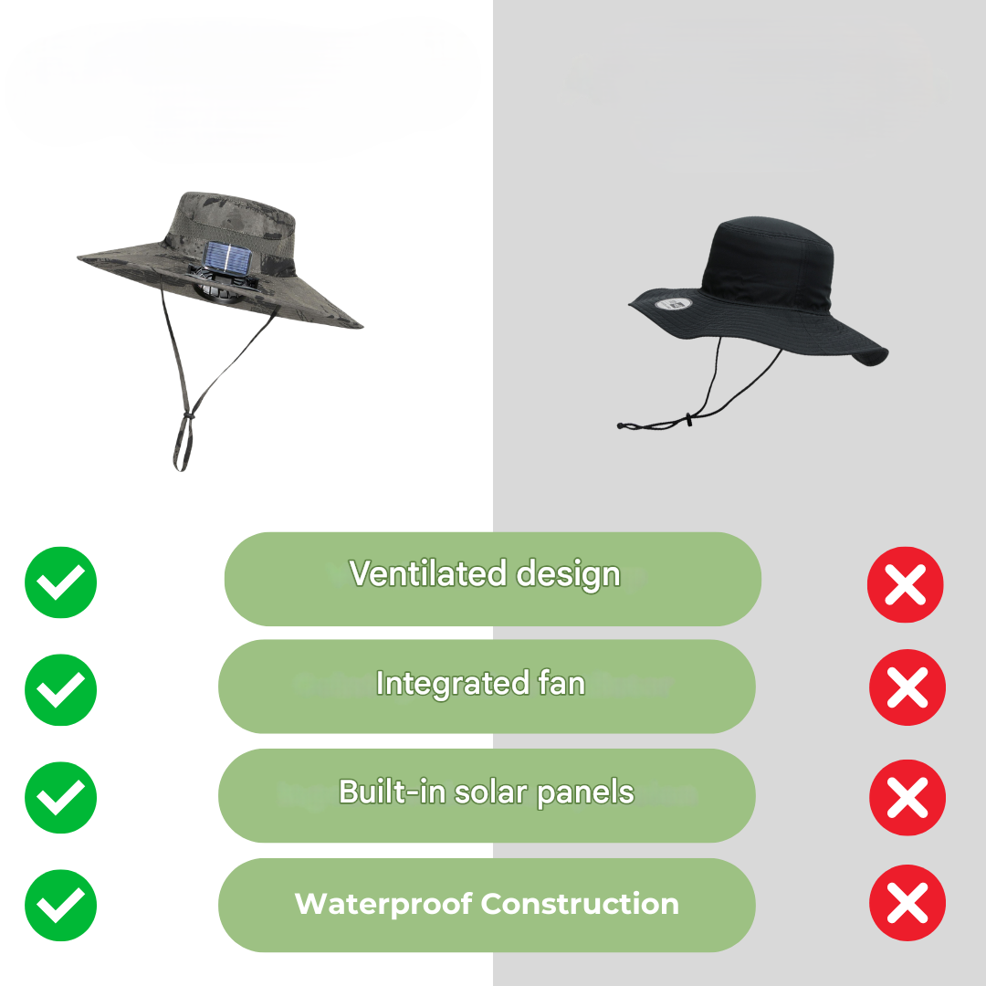 Outdoor Sonnenhut mit Eingebautem Ventilator – Sunbreeze