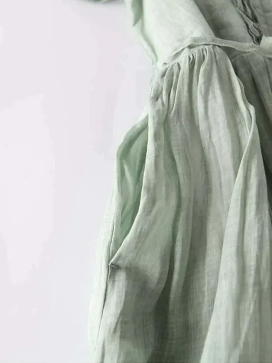 Luftiges Leinenkleid mit lockerem Schnitt für den Sommer - Selina