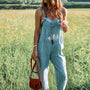 Damen-Sommer-Jumpsuit mit Verstellbaren Schulterriemen und Tapered Beinen – Mireya