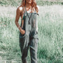 Damen-Sommer-Jumpsuit mit Verstellbaren Schulterriemen und Tapered Beinen – Mireya