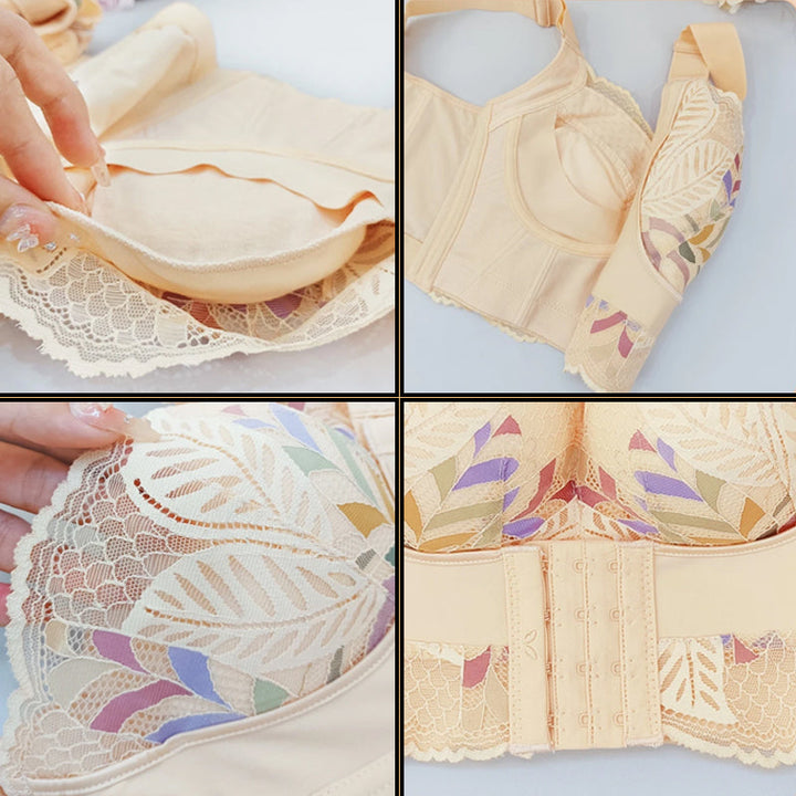 Vorderer Verschluss BH mit Blumen-Spitze – Emilia