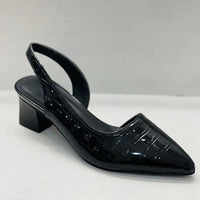 Orthopädische Croco-Braune Pumps - Lara