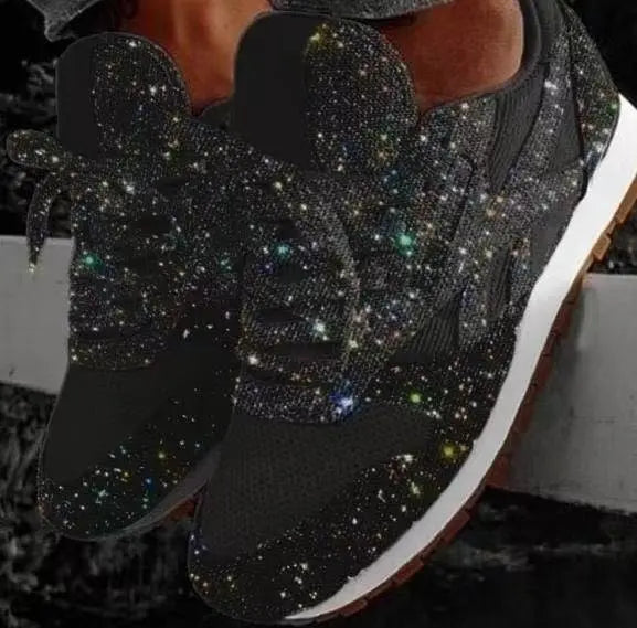 Glitter dames sneakers met sportieve comfort - Leona