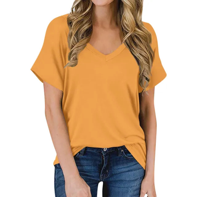 Simpel V-hals T-shirt - Luna