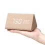 Elegant LED Wood Clock with Voice Control 14