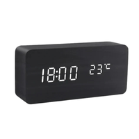 Elegant LED Wood Clock with Voice Control 9