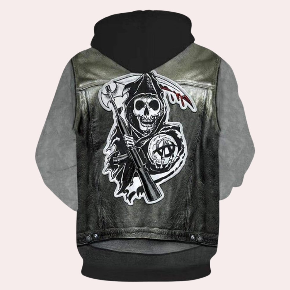 Lässiger Hoodie mit einzigartigem Print für Herren - Mason