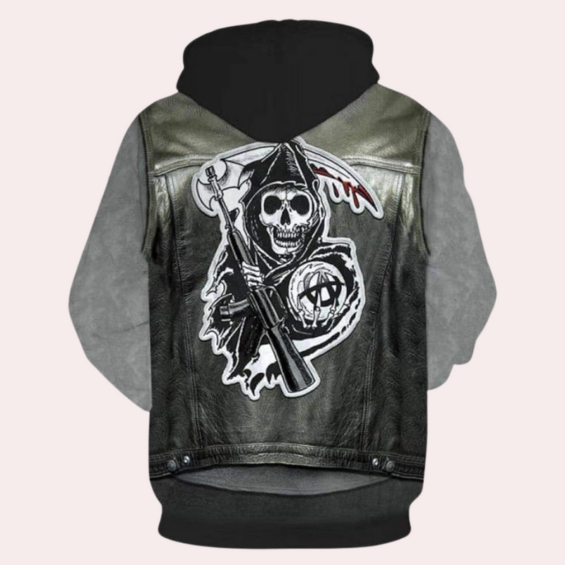 Lässiger Hoodie mit einzigartigem Print für Herren - Mason