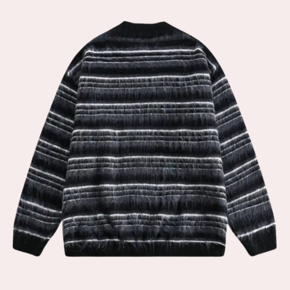Gestreepte Heren Sweater met Comfortabele Pasvorm - Dorian