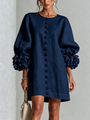 Boryana Colorful Mini Dress with Statement Ruffled Cuffs 11