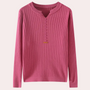 V-Ausschnitt Pullover mit Knopfdetails für Damen - Marit
