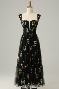 Stylish Long A-Line Ball Gown with Embroidery - Anna