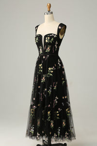 Stylish Long A-Line Ball Gown with Embroidery - Anna