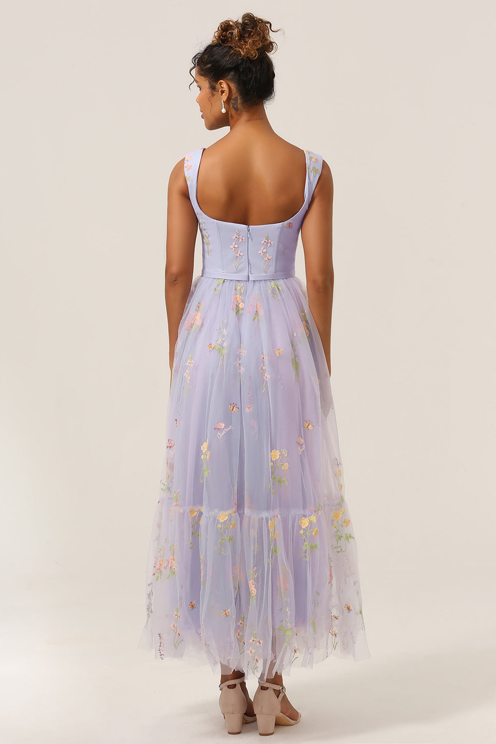 Stylish Long A-Line Ball Gown with Embroidery - Anna