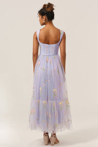 Stylish Long A-Line Ball Gown with Embroidery - Anna