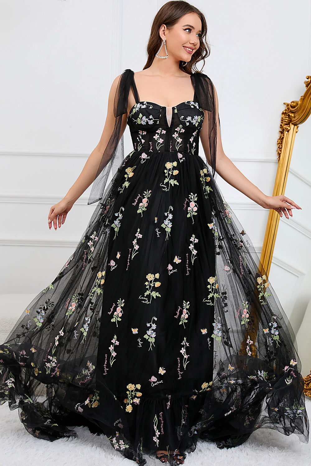 Trendiges Tüll A-Linien Abendkleid - Isabella